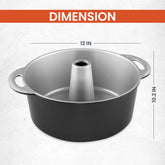 Angel Food Cake Pan, 18 Cup Capacity, Graphite